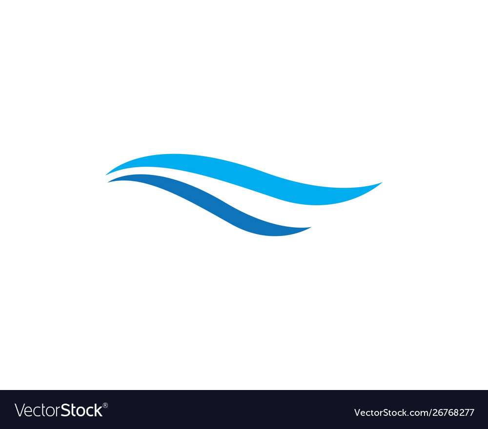 Water wave logo Royalty Free Vector Image - VectorStock