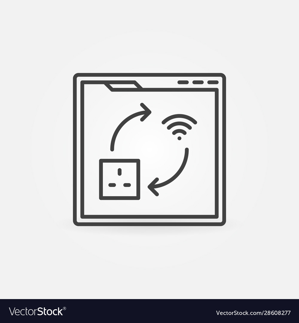 Webpage with uk smart socket concept linear