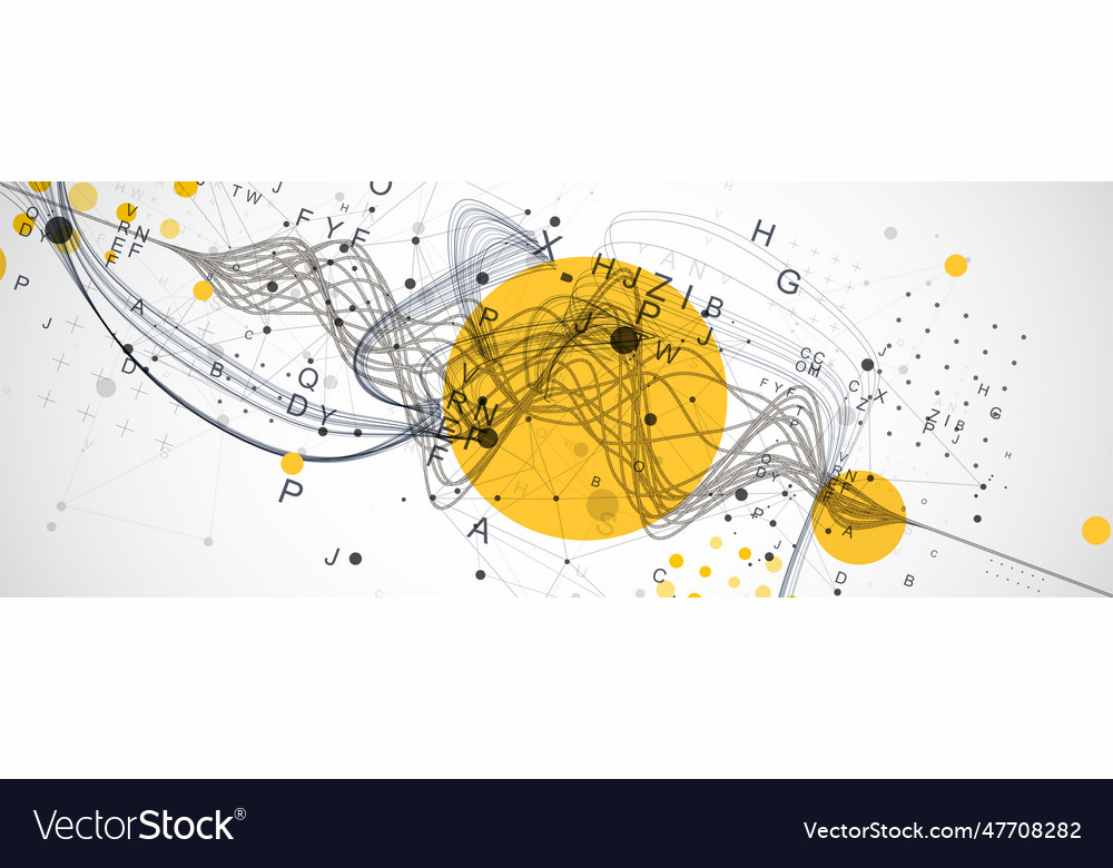 Abstract background with a wireframe dynamic Vector Image