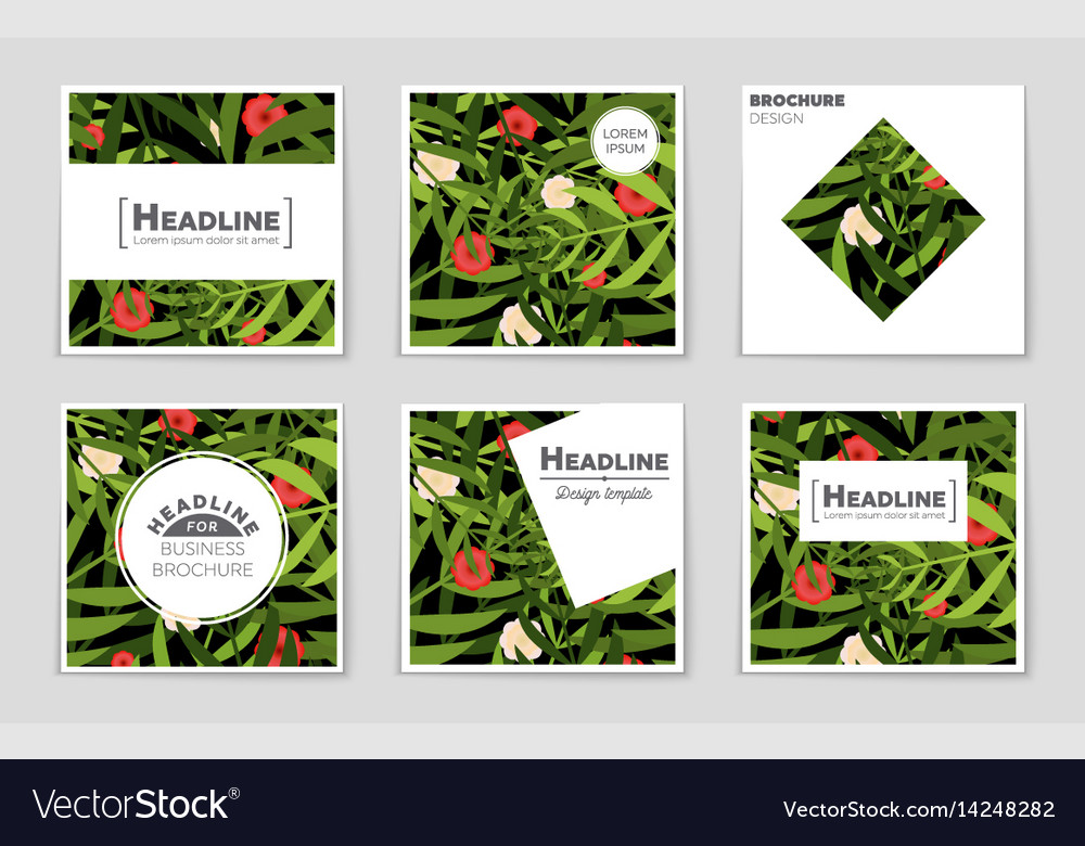 Abstract layout background set for art