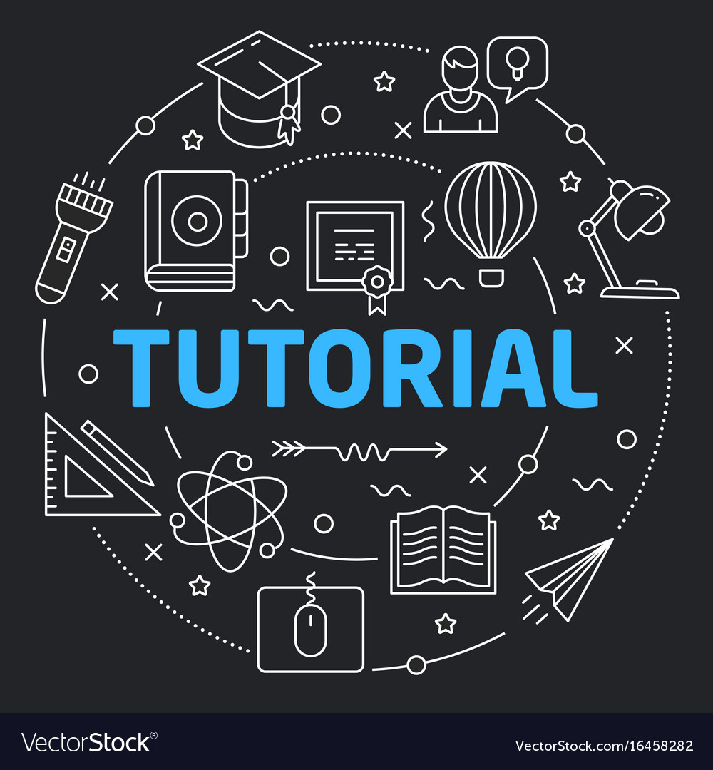 Black line flat circle tutorial