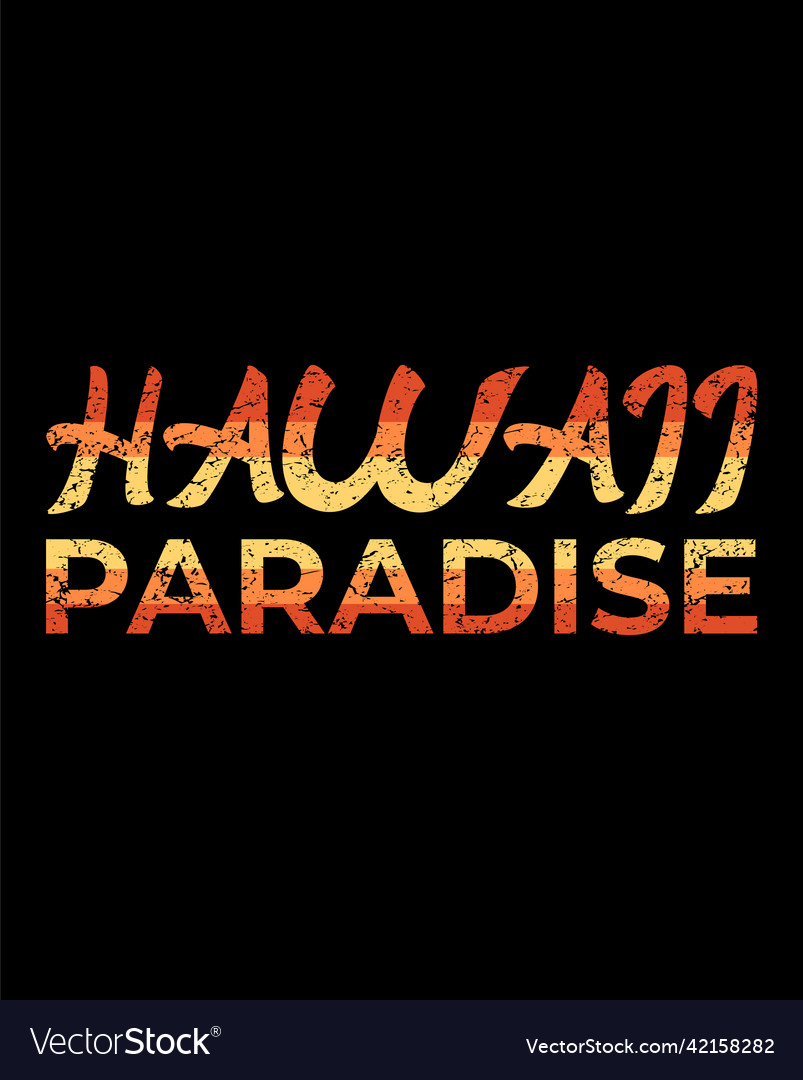 Hawaii paradise vintage retro t shirt design