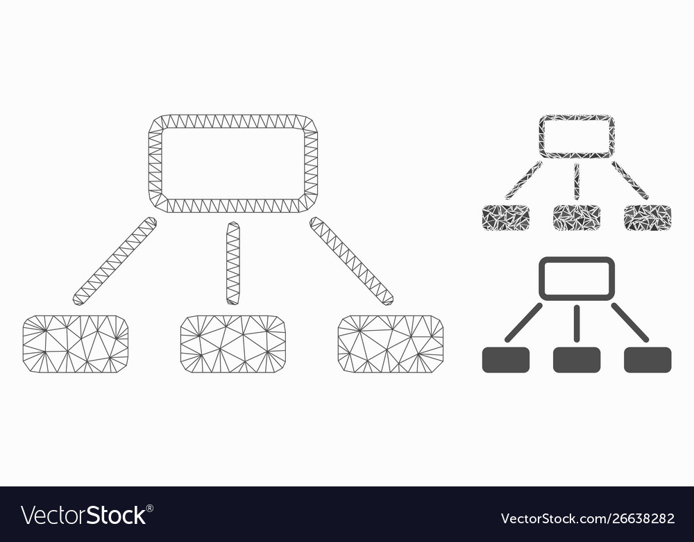 Hierarchy mesh network model and triangle vector image Hierarchy mesh network model and triangle