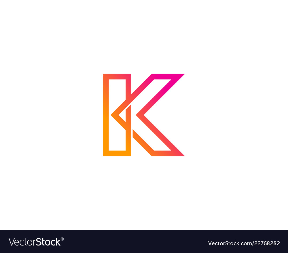 Pixel Letter K Logo Icon Design Royalty Free Vector Image