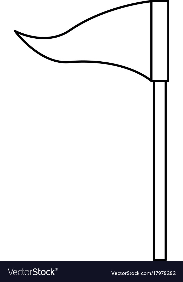 Pointer location flag isolated icon