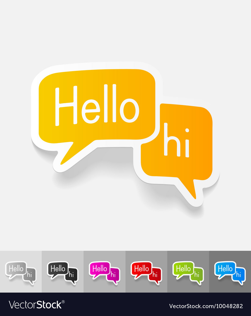 Realistic design element chat