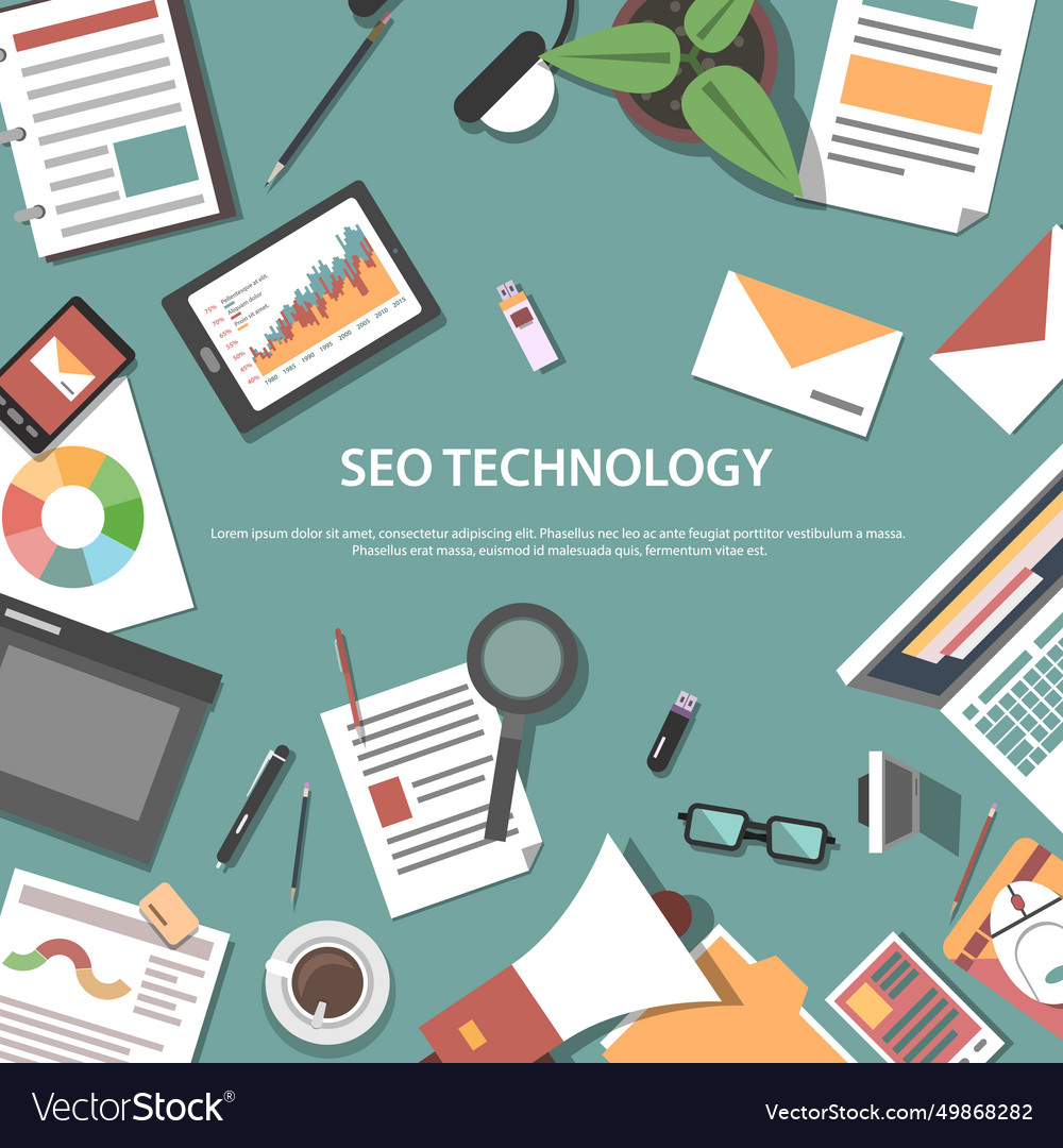 Search engine optimization web concept vector image Search engine optimization web concept
