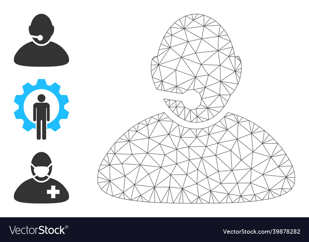 Web network operator icon and bonus icons vector image Web network operator icon and bonus icons