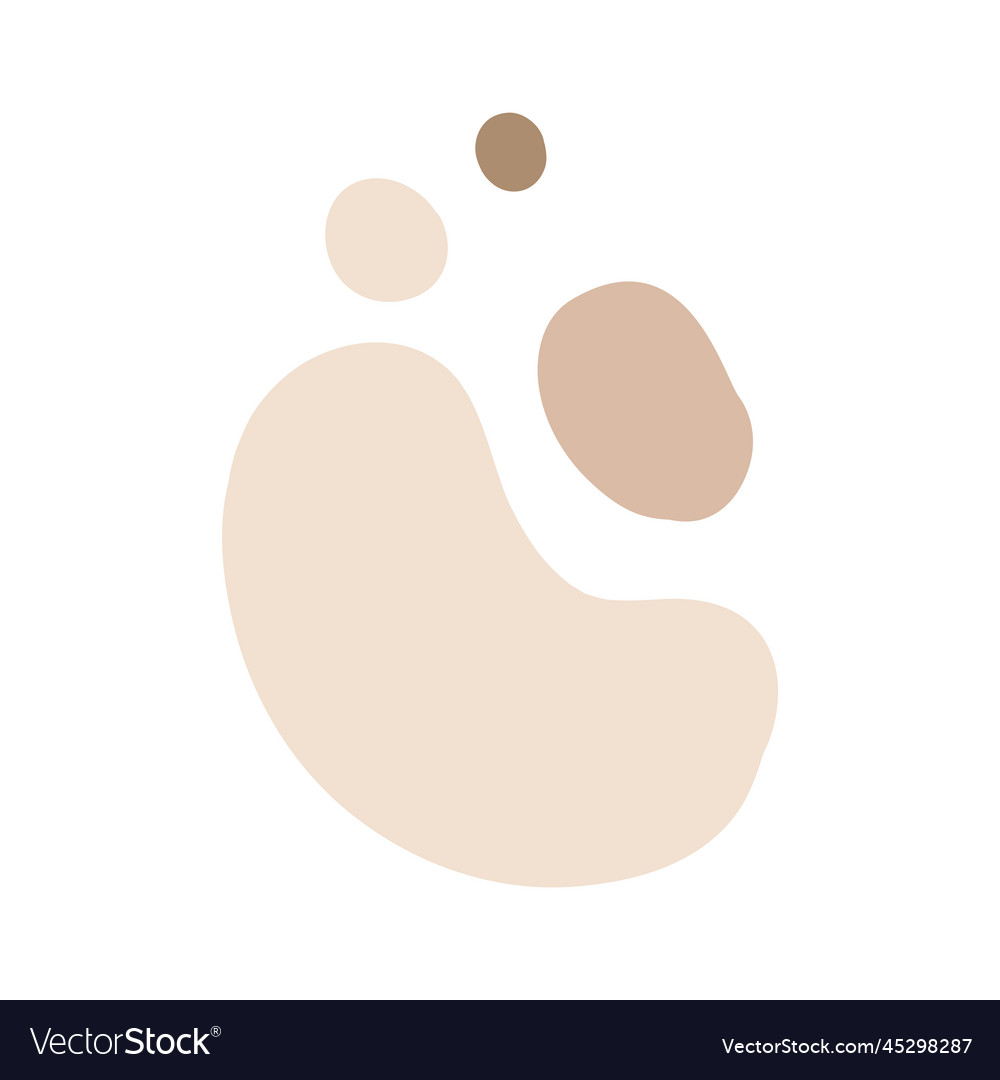 Abstract boho random blob shapes simple hand vector image Abstract boho random blob shapes simple hand