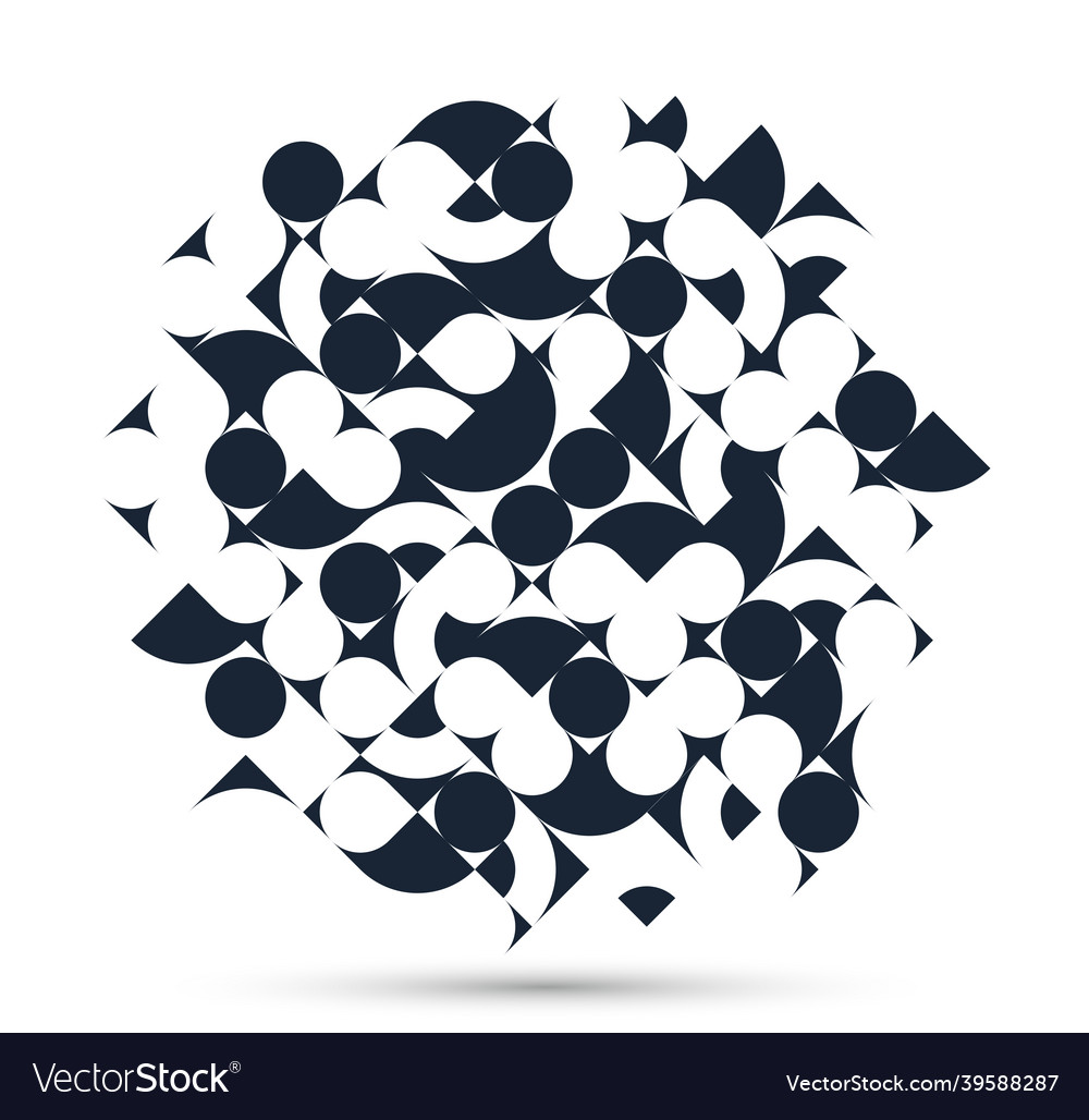 Abstract geometric design pattern composition vector image Abstract geometric design pattern composition
