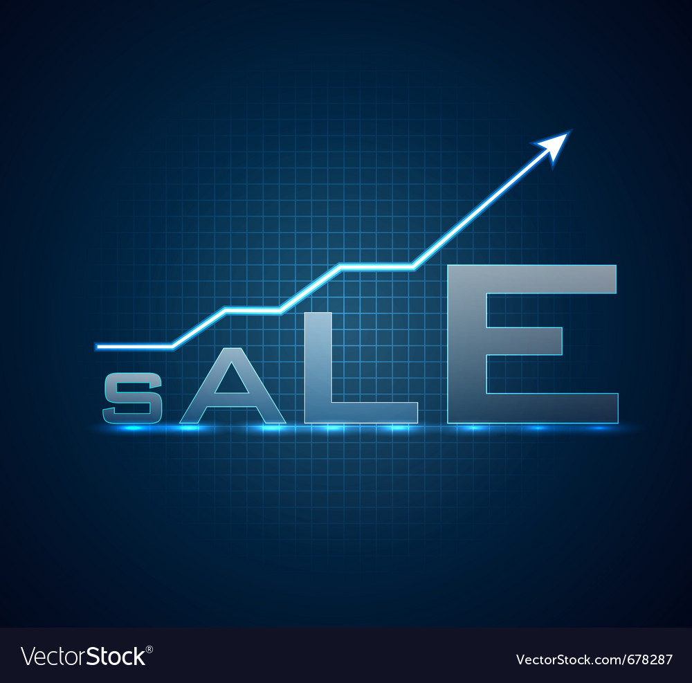 Business graph with text