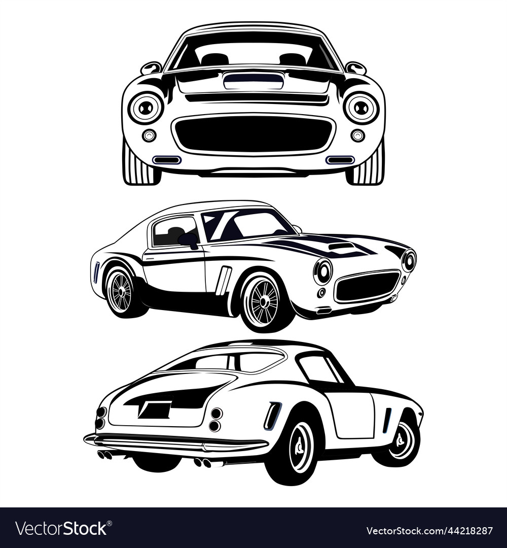 Classic cars racing series logo design