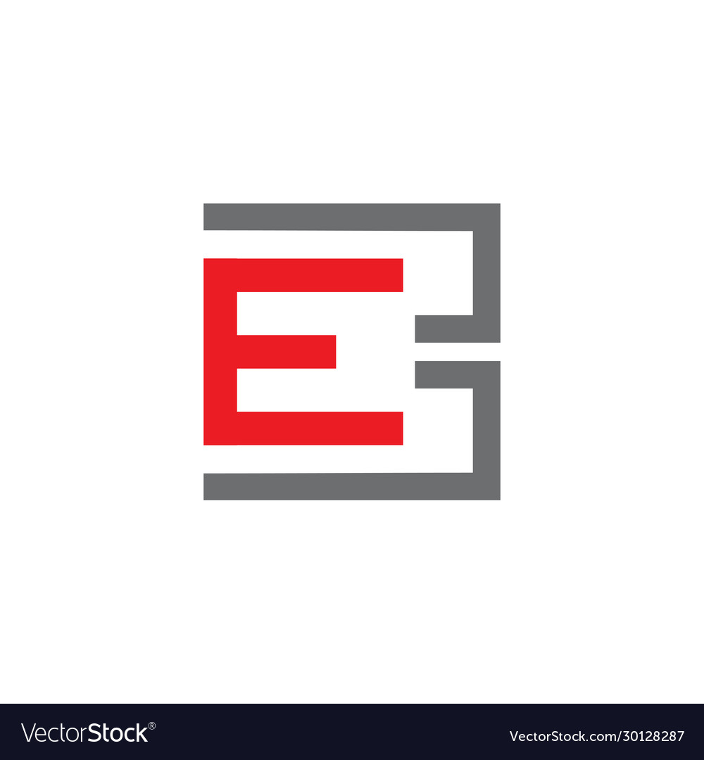 E letter logo design template Royalty Free Vector Image