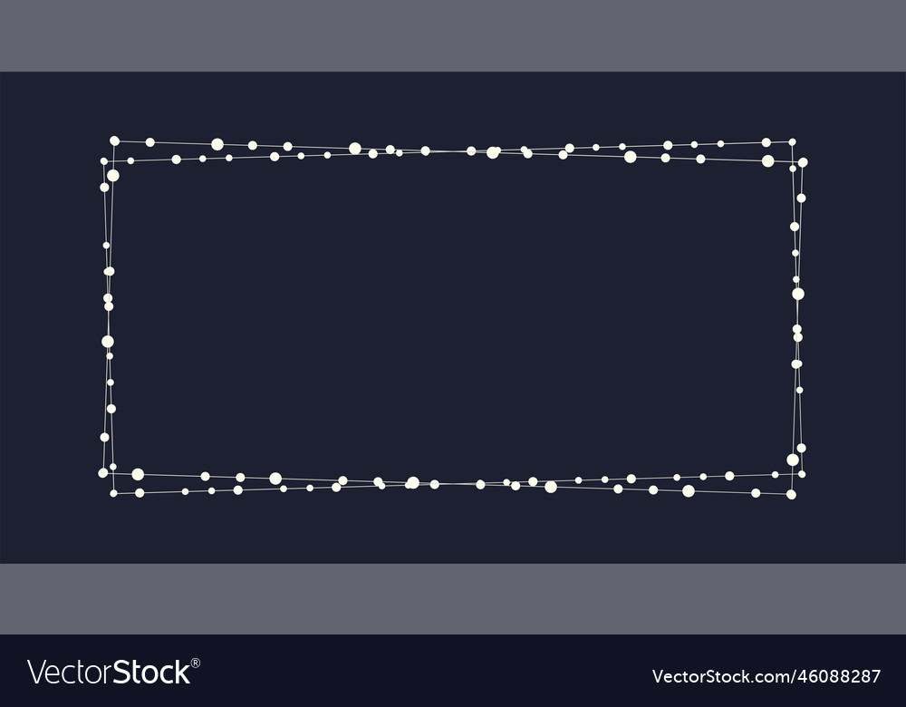 Fairy lights geometric rectangular border frame