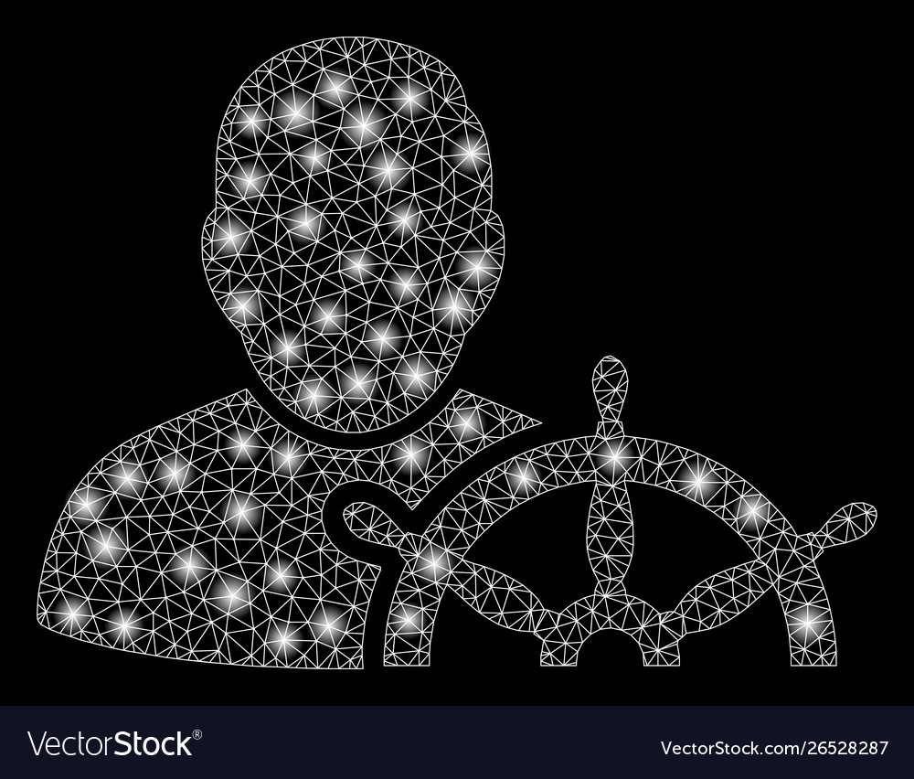 Flare mesh 2d navigation captain with spots vector image Flare mesh 2d navigation captain with spots