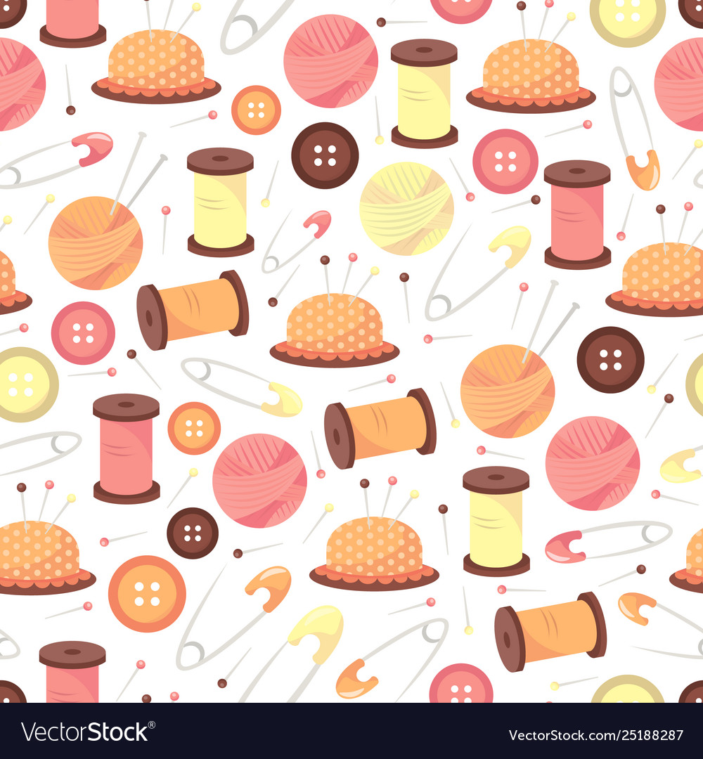 Haberdashery seamless pattern background