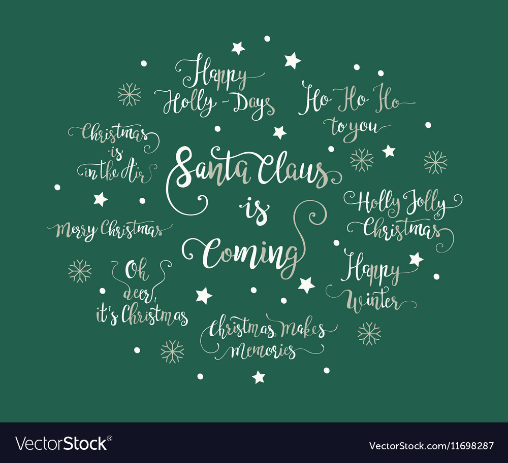 Handdrawn christmas lettering