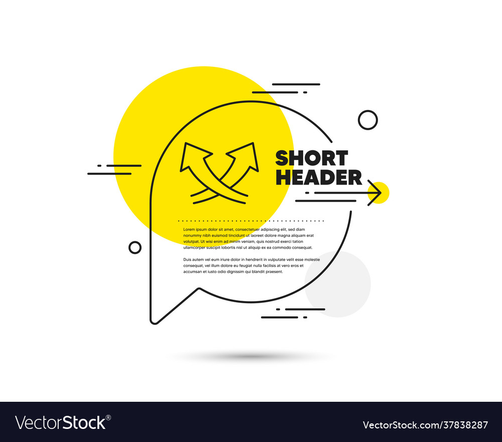 Intersection arrows line icon exchange and turn vector image Intersection arrows line icon exchange and turn