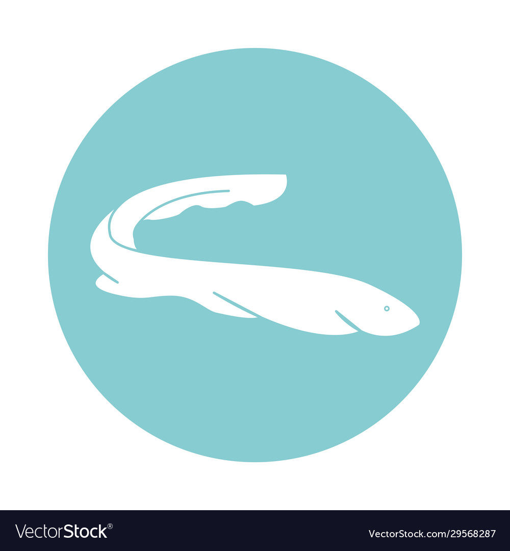 Isolated eel block style icon design
