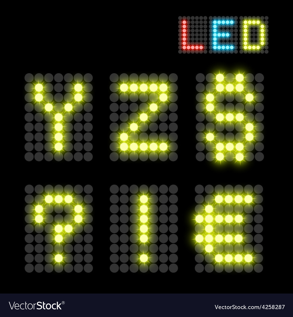 Цифры на электронном табло. Led dot matrix табло. Диодный шрифт. Цифровой шрифт. Led fonts.