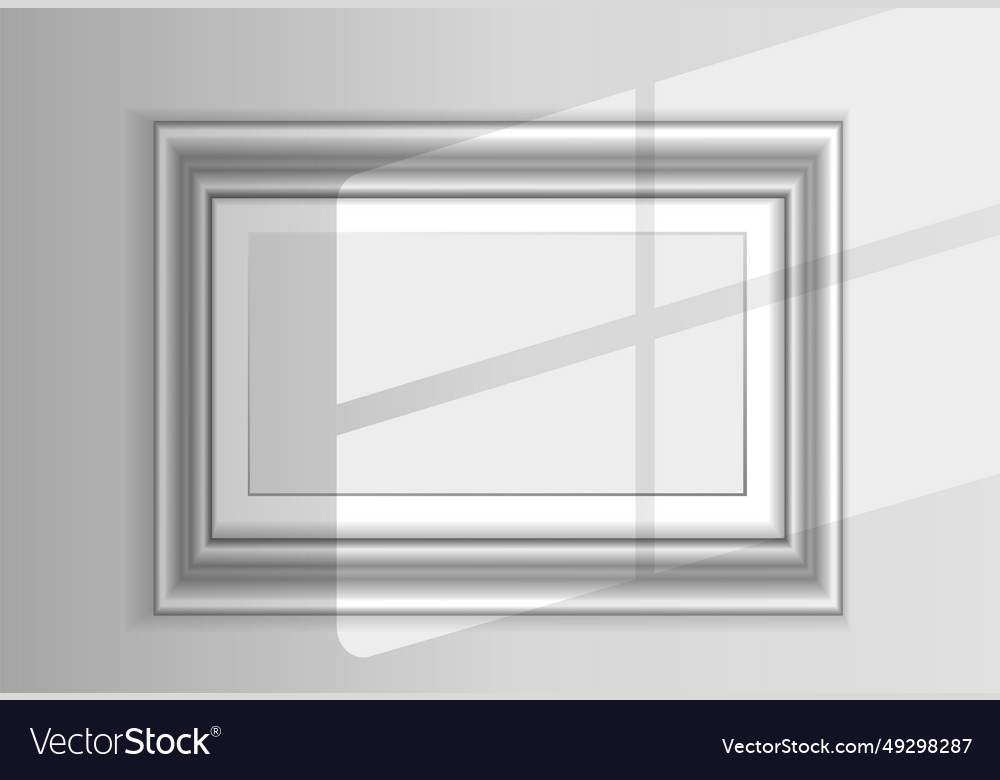 Mockup silver frame photo on wall mock up artwork