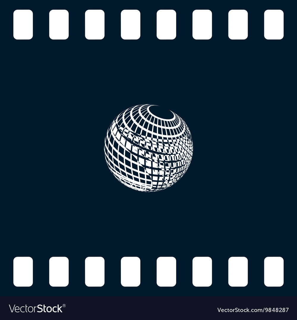 Wire-frame design element sphere