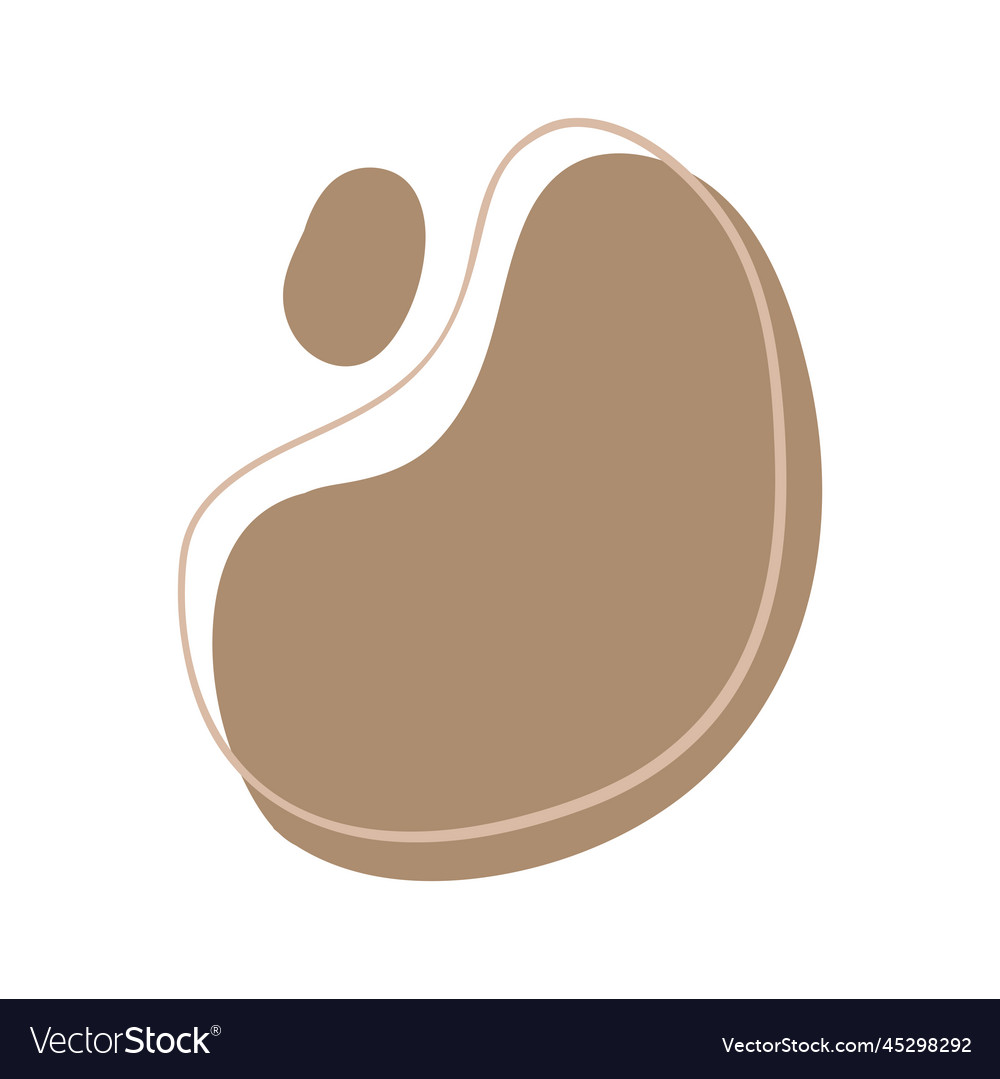 Abstract boho random blob shapes simple hand vector image Abstract boho random blob shapes simple hand