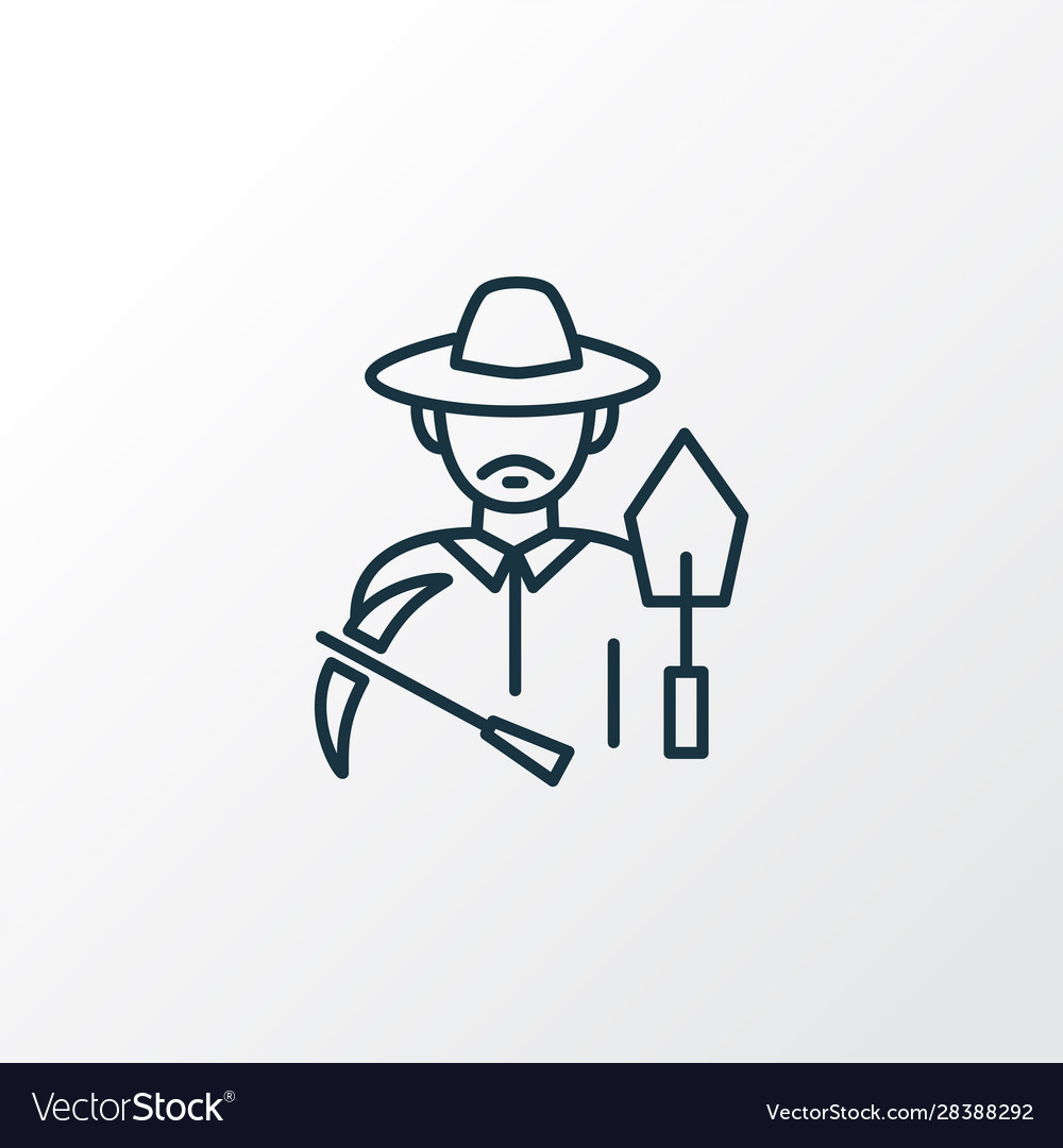 Archaeologist icon line symbol premium quality Vector Image