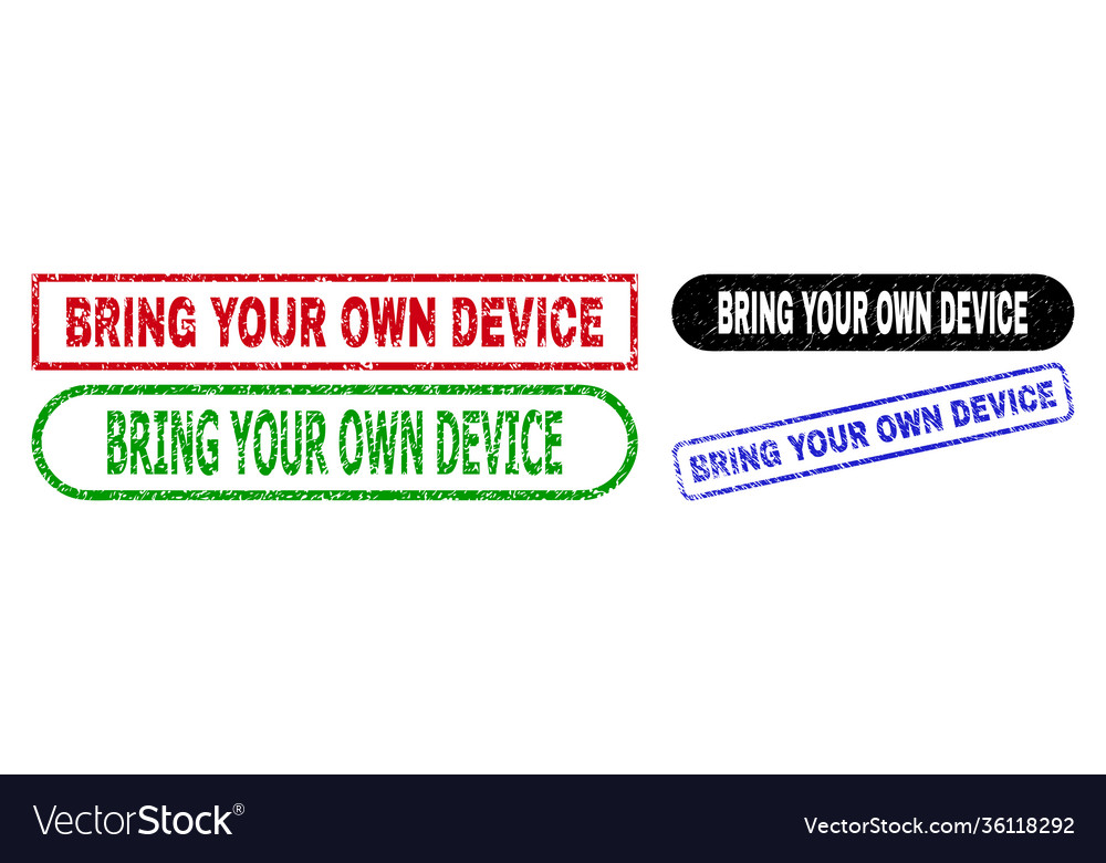Bring your own device rectangle stamps using