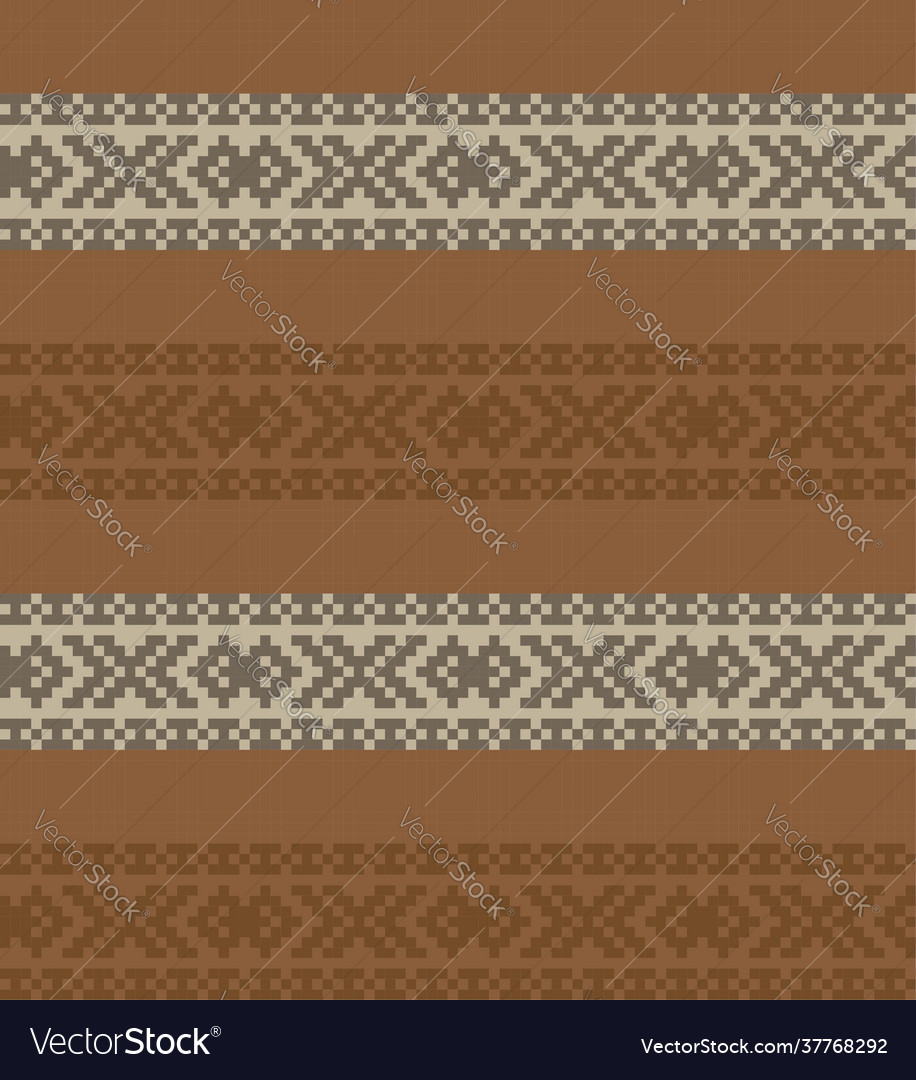 Brown christmas fair isle seamless pattern Vector Image