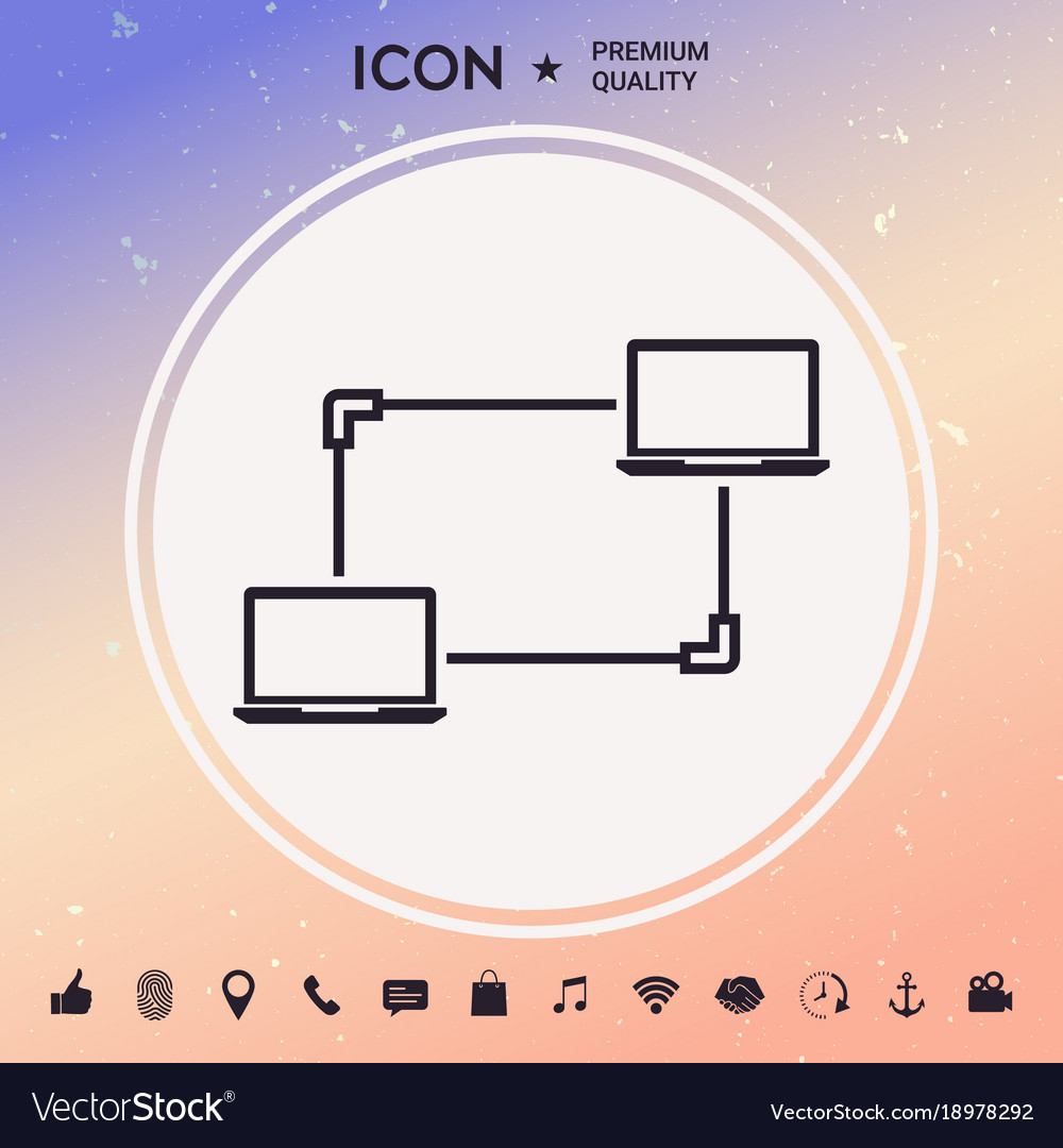 Computer network data exchange transfer concept Vector Image