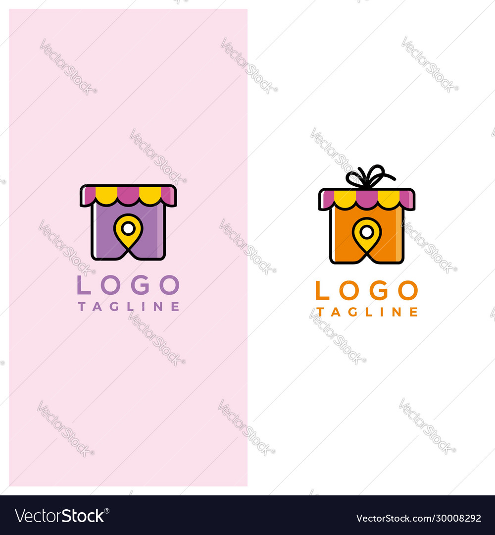 Local gift shop logo design template