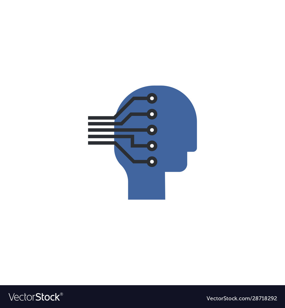 Machine learning creative icon from artificial vector image Machine learning creative icon from artificial