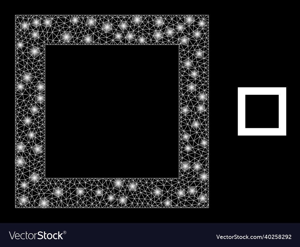 Mesh Netz leeren Quadrat mit Magie vector image Mesh Netz leeren Quadrat mit Magie