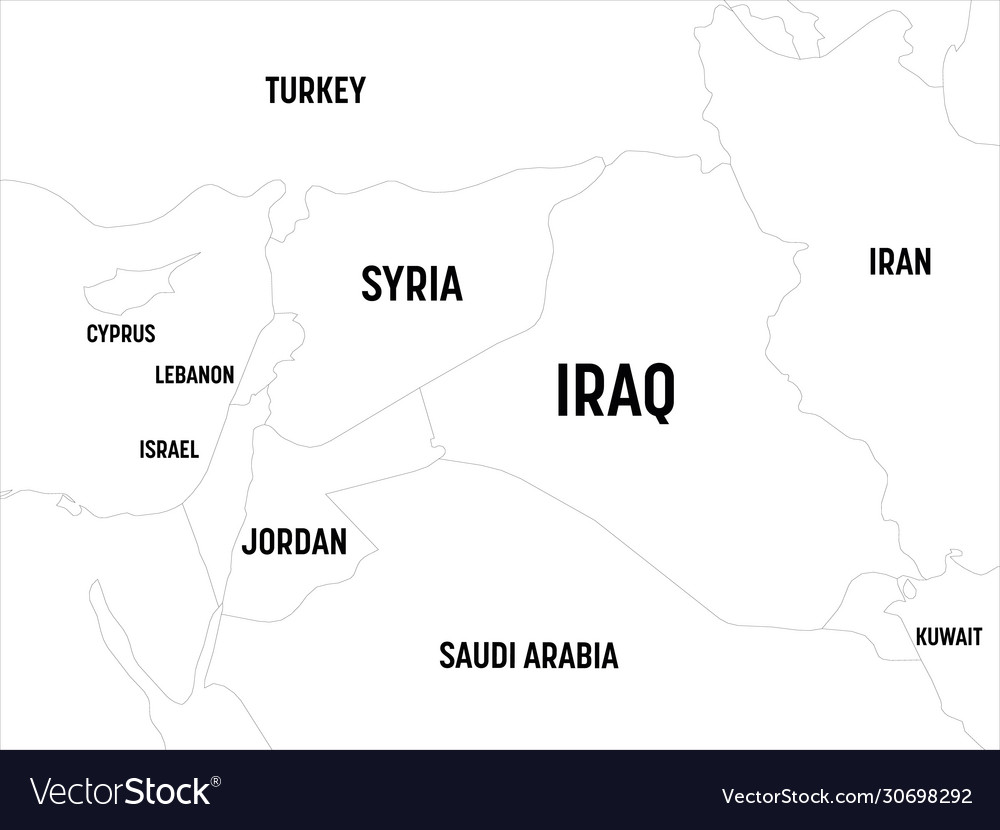 Middle east map high detailed political