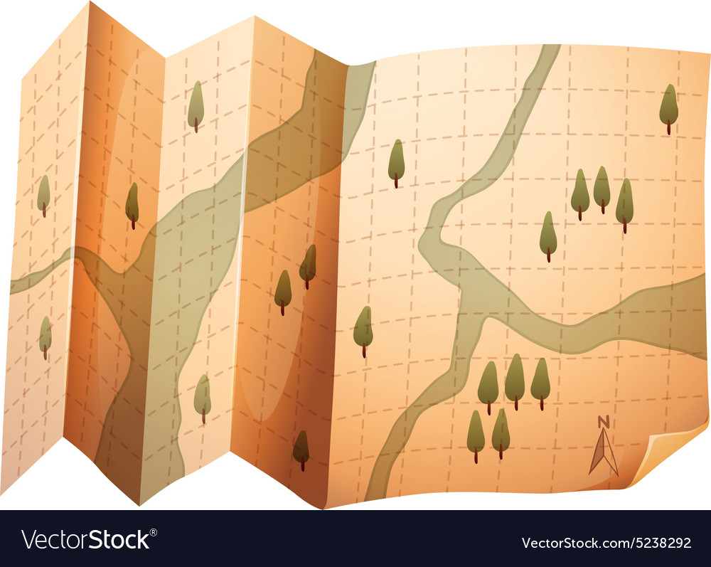 Paper map Royalty Free Vector Image - VectorStock