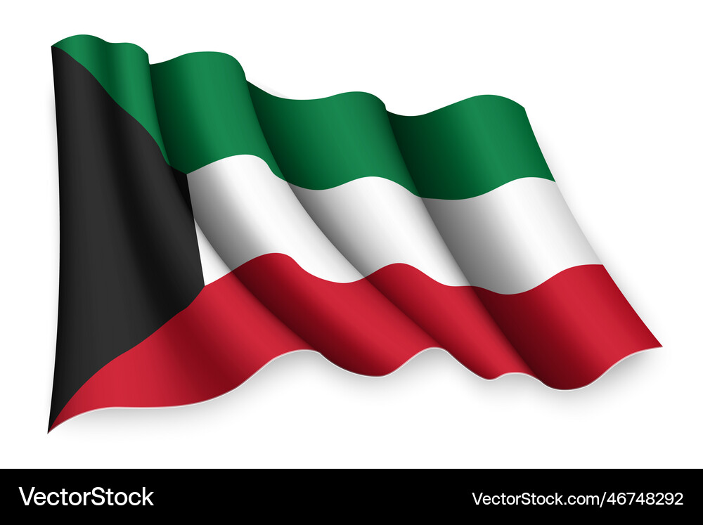 Realistic waving flag Royalty Free Vector Image