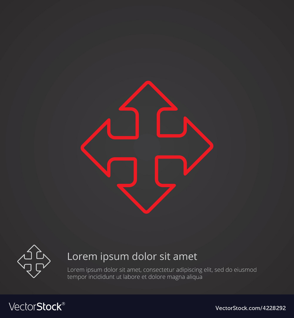 Red Arrow Pointer Symbol