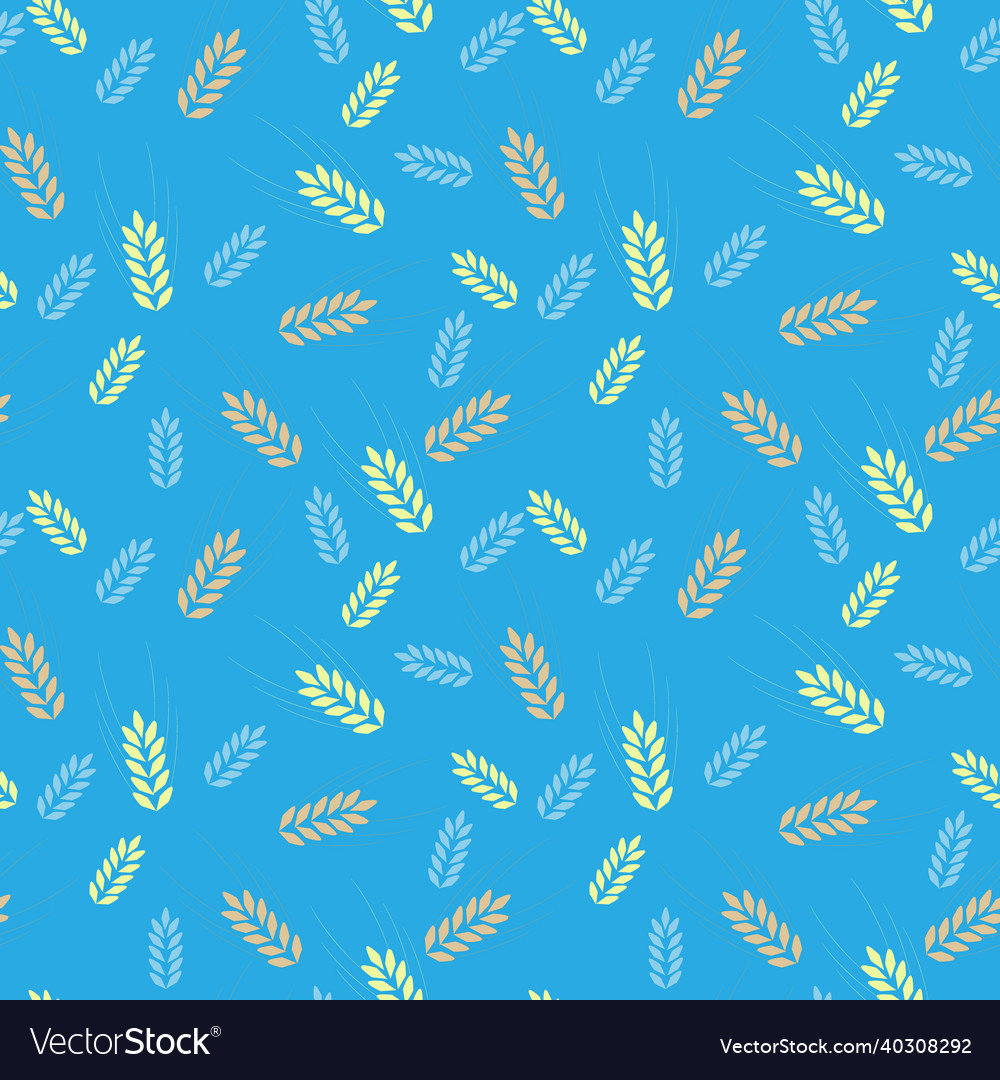 Seamless pattern with colored spikelets