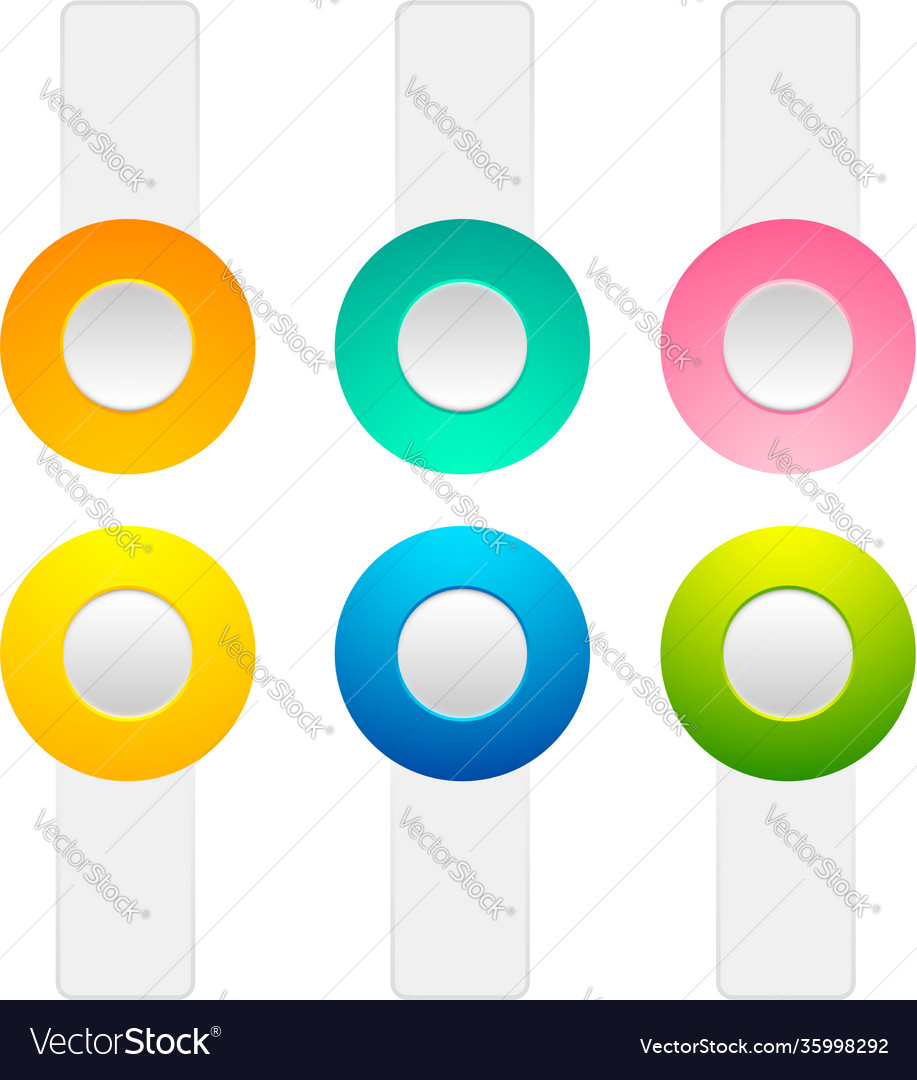 Set toggle buttons collection vector image Set toggle buttons collection