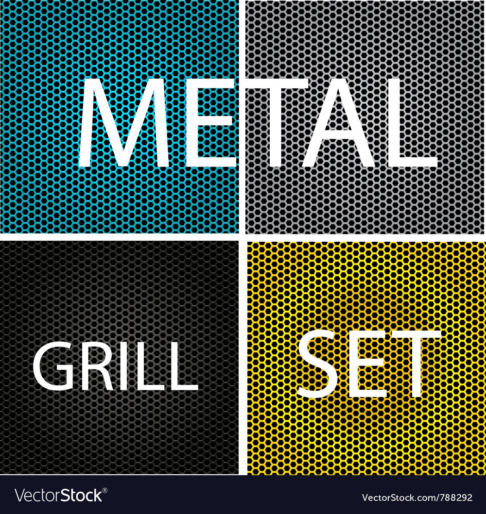 Texture chrome metal grill