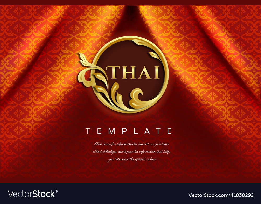 Thai luxury of red fabric texture background