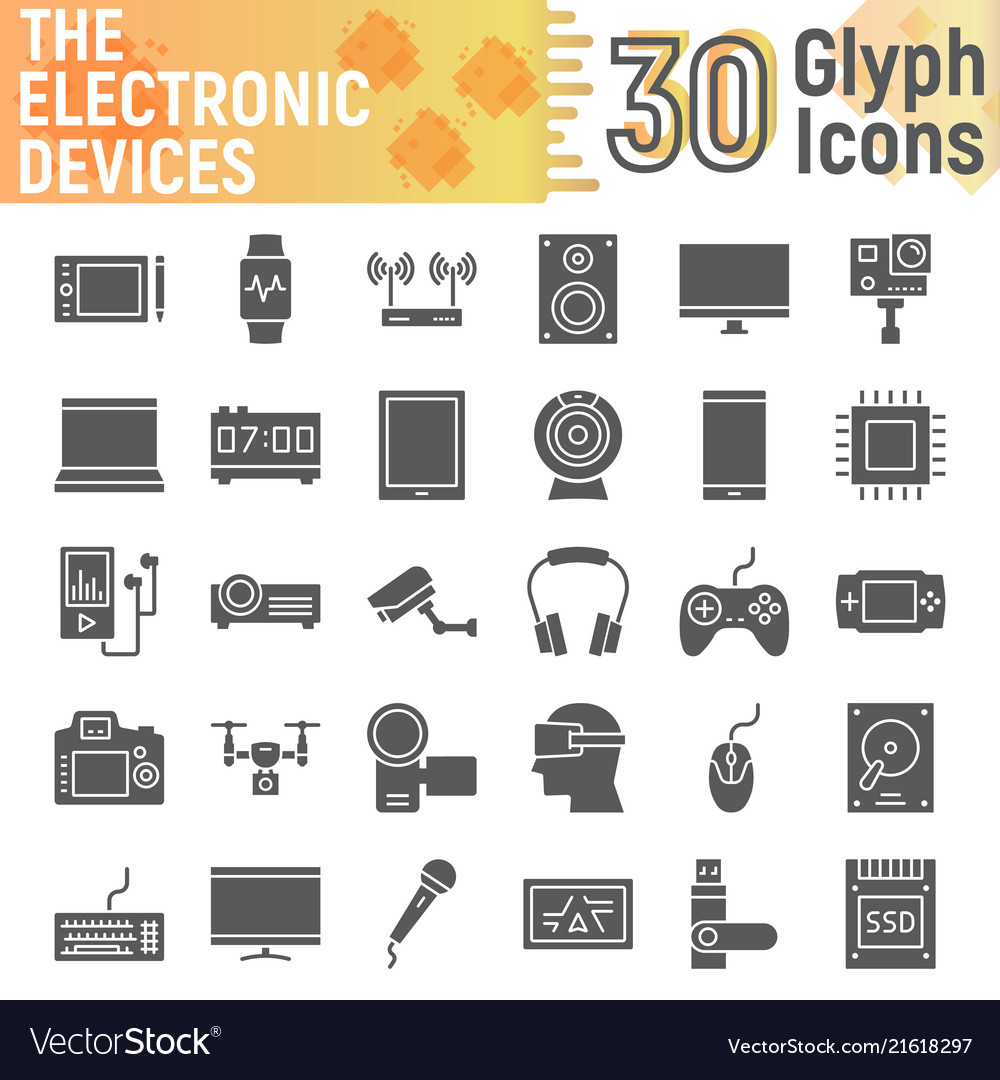 Electronic Device Icon Set