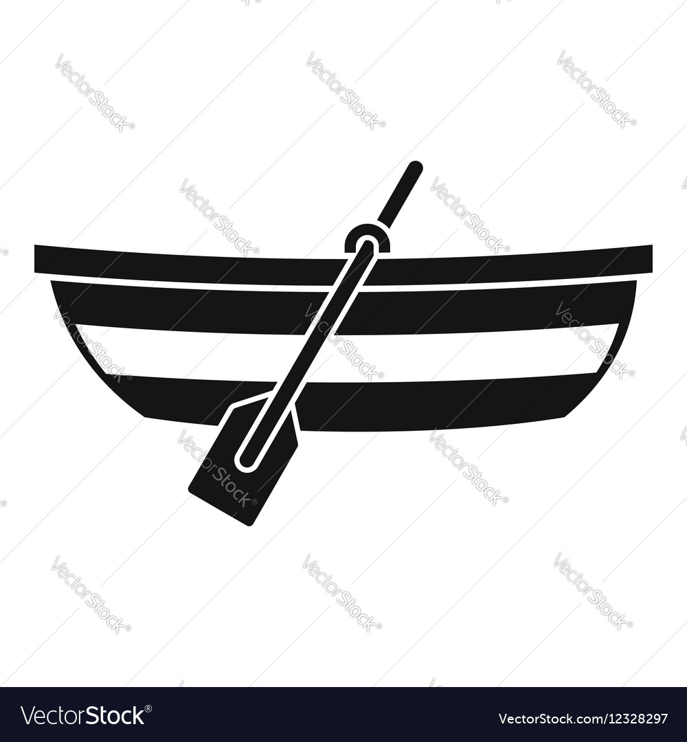 Download Fishing boat icon simple style Royalty Free Vector Image