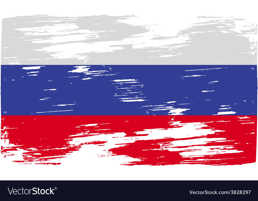 Flag of russia with old texture