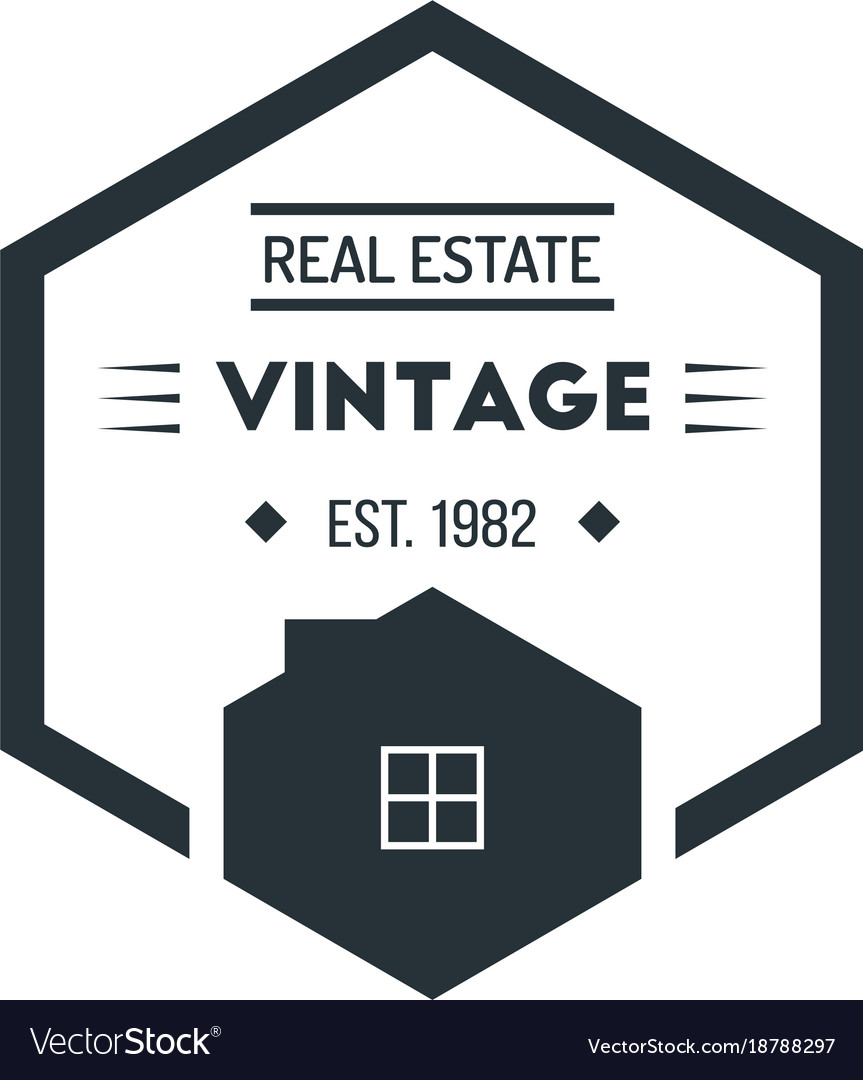 Hexagon vintage hipster badge logo design