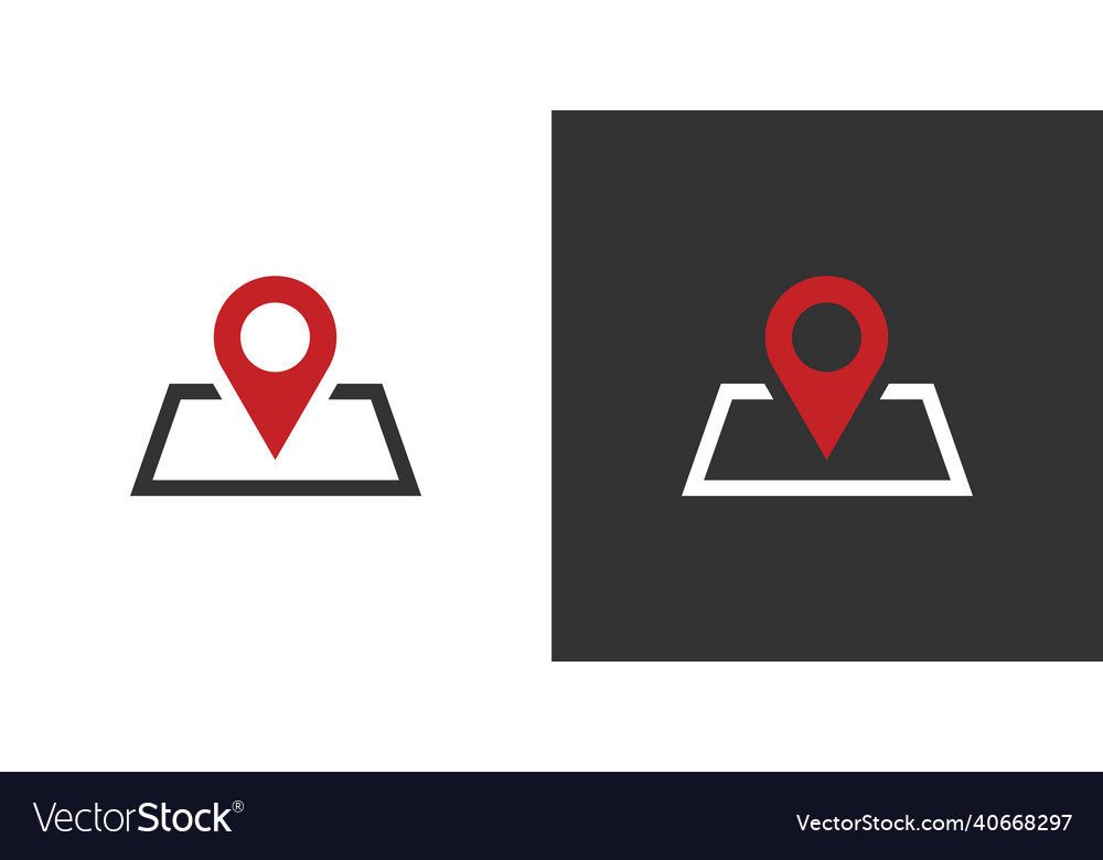 Map with a pin location design