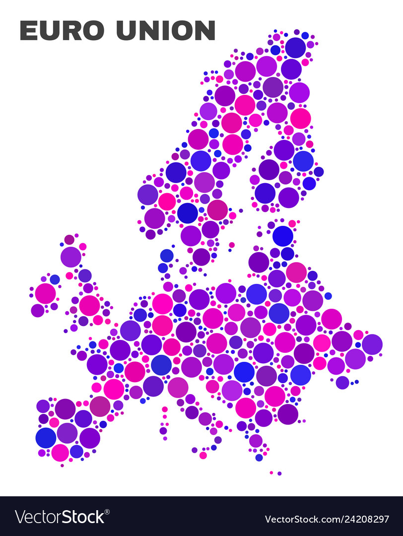 Mosaic euro union map of spheric elements