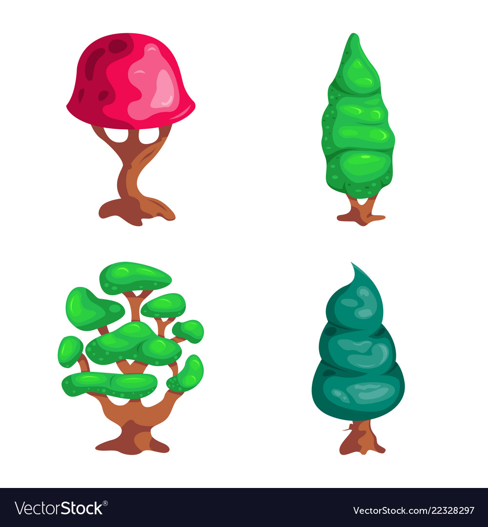 Tree and nature icon set