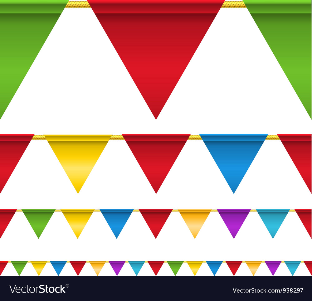 Triangle flag banners Royalty Free Vector Image